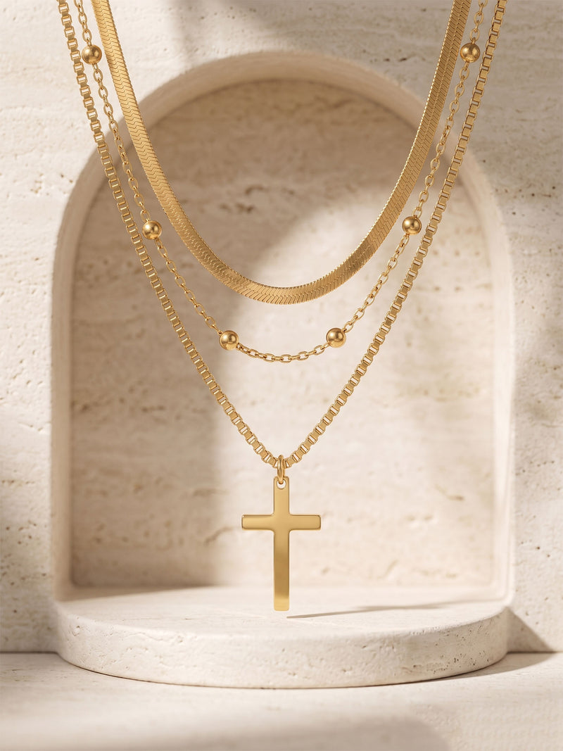 Devotion - Mehrreihige Kreuz-Kette