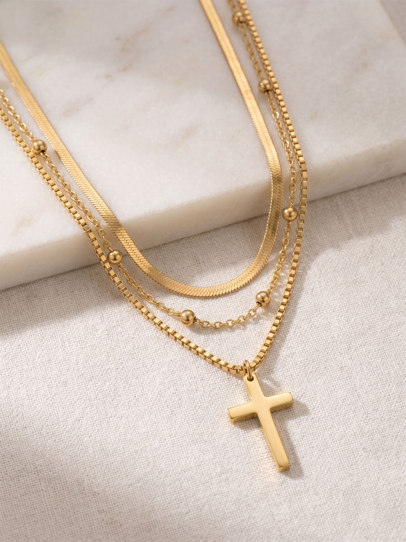 Devotion - Mehrreihige Kreuz-Kette