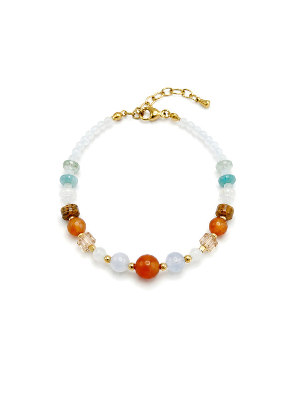 Armband Cielo Terra – Türkis- und Korallentöne