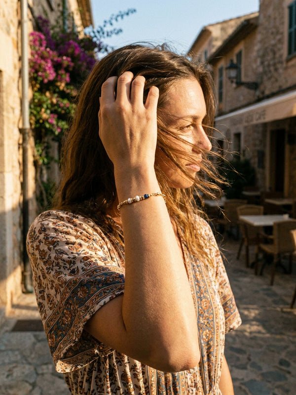 Armband Bleu Lumière – Filigrane blaue Akzente