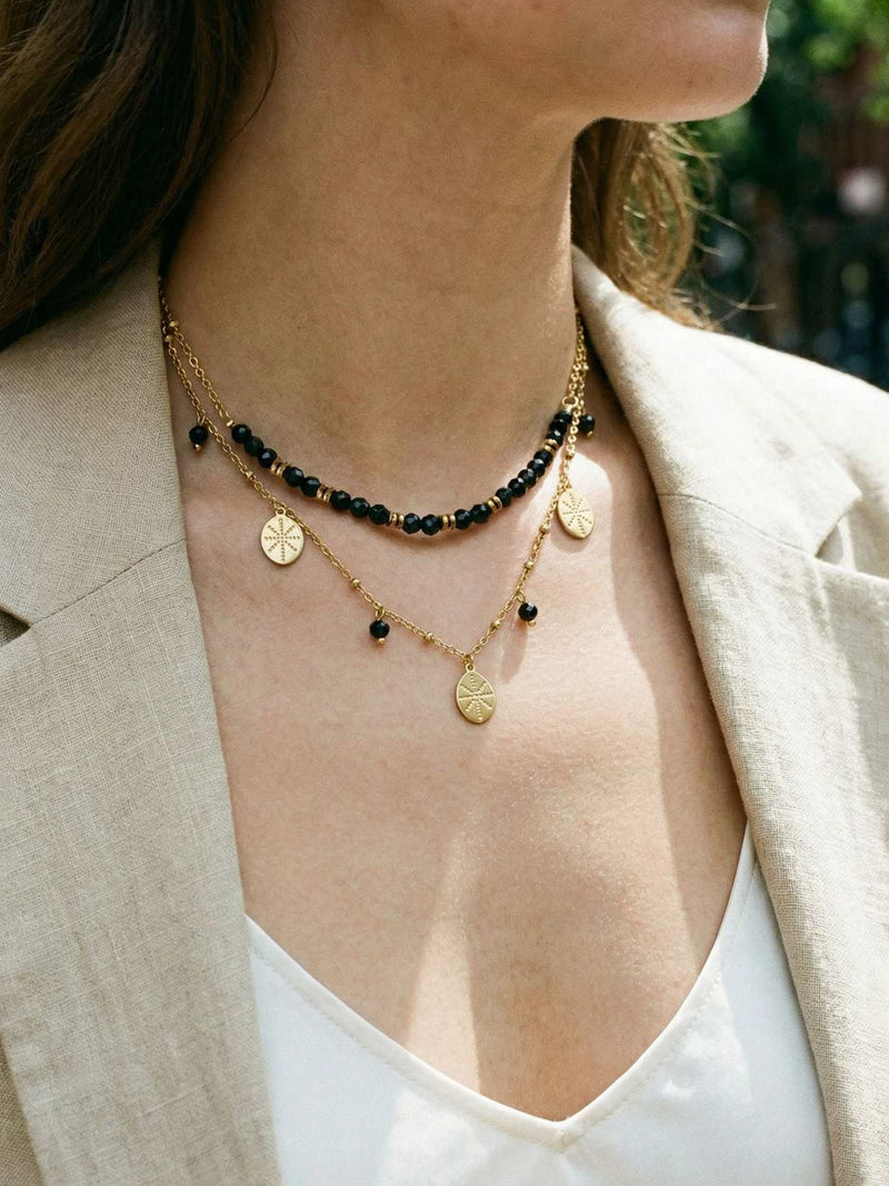 Kette Bohemia Night - Multi-Charm Detailaufnahme