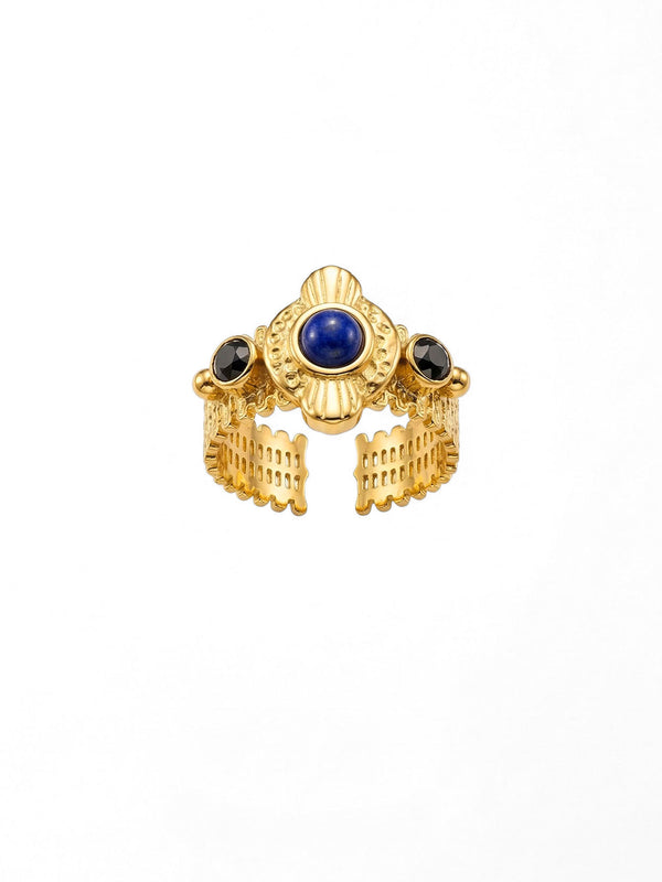 Byzantine Lapislazuli-Ring Gold Produktbild auf weissem Hintergrund