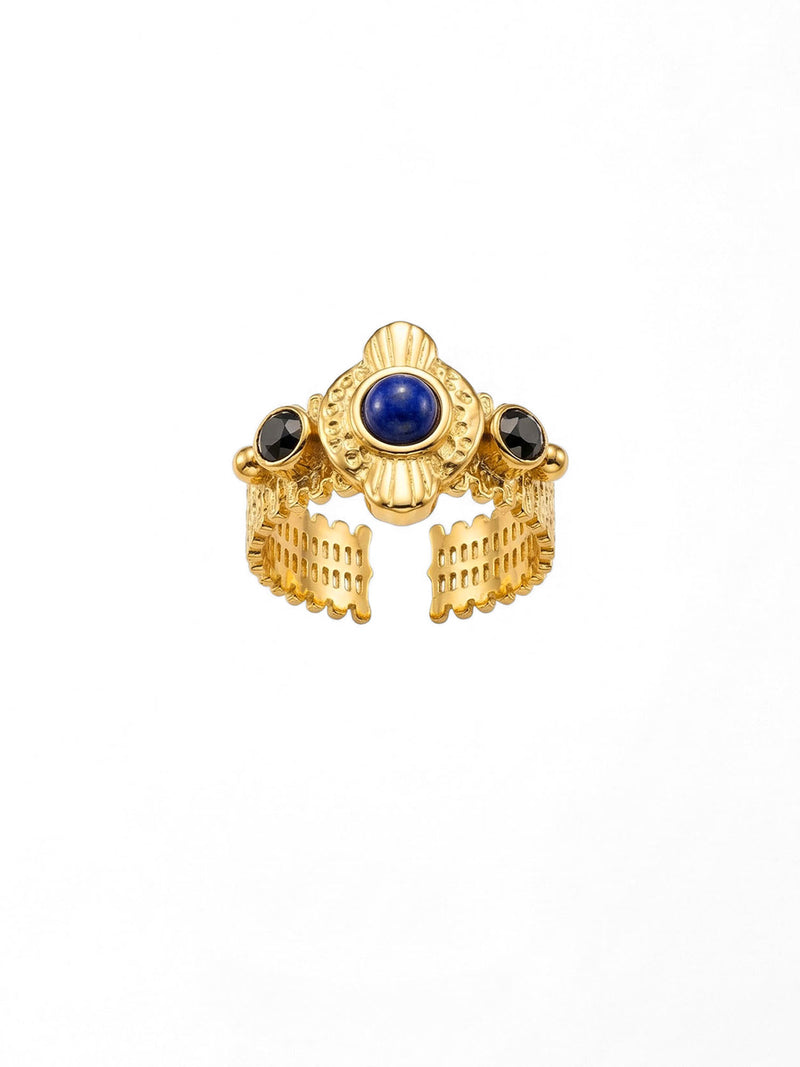 Byzantine Lapislazuli-Ring Gold Produktbild auf weissem Hintergrund