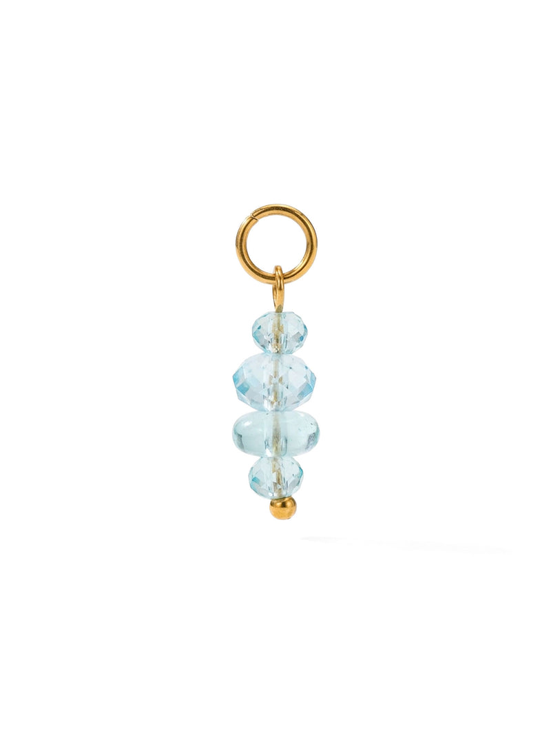 Charm pendant Light blue pearls on white background – VA-C26