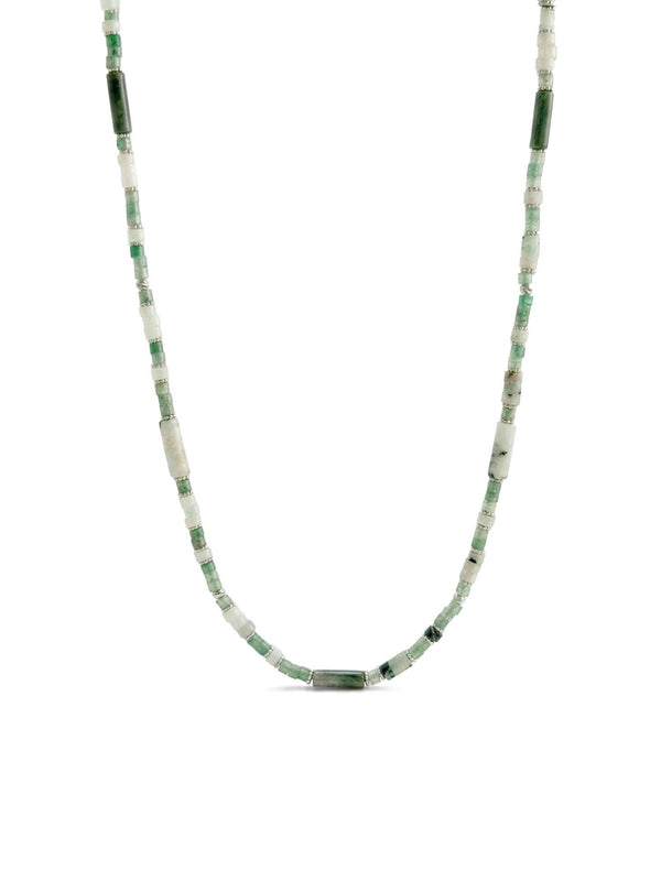 Kette Erdbeerquarz Pur – Produktbild auf weissem Hintergrund, Naturstein Halskette, Boho Schmuck