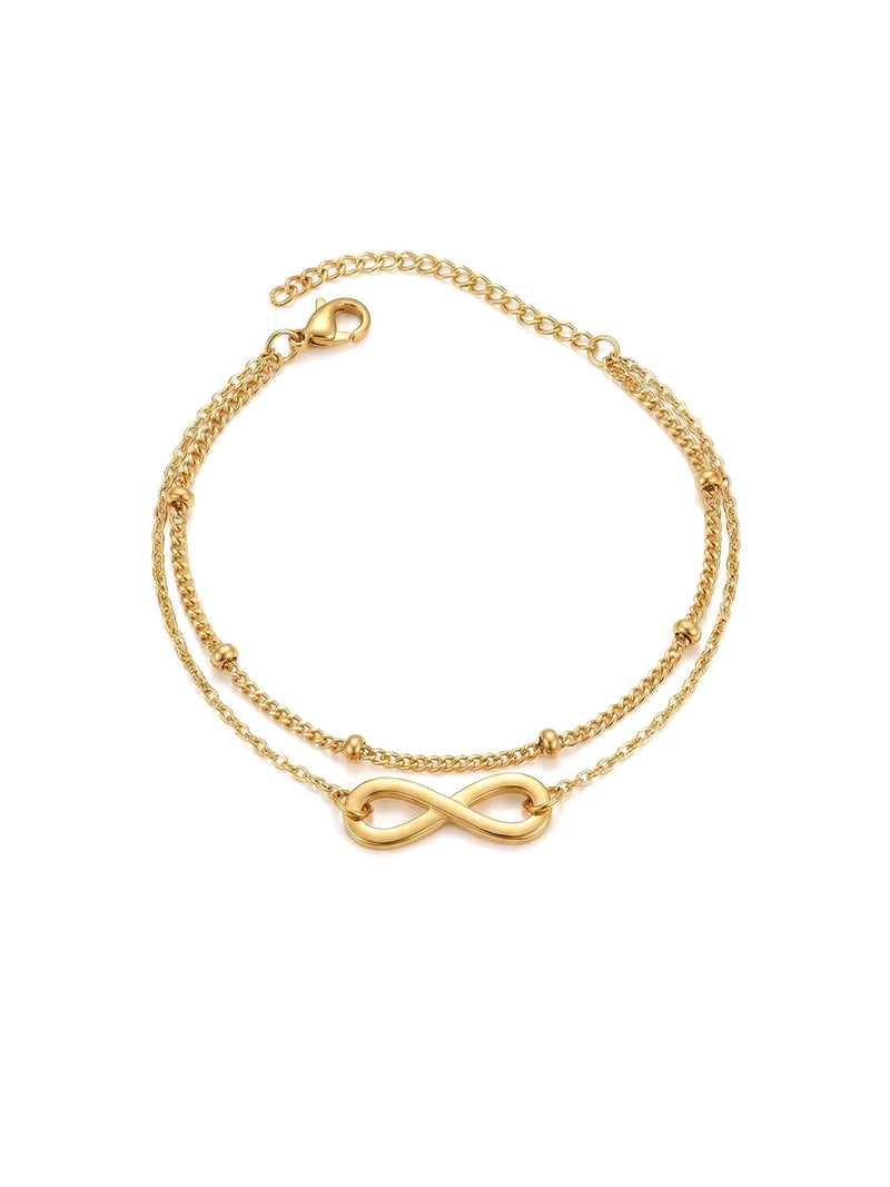 Infinite Grace Armband Gold Produktbild auf weissem Hintergrund – 18K vergoldet