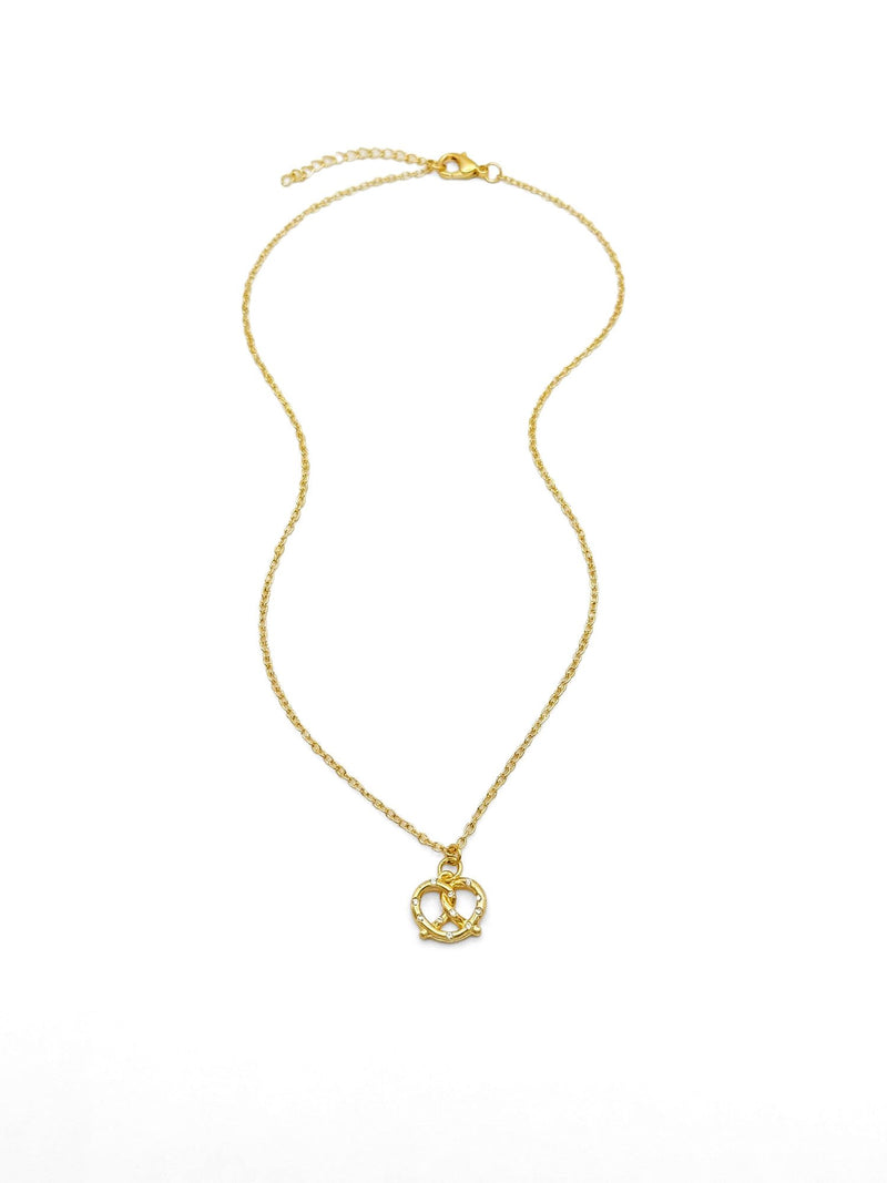 Kette Minimalist Gold – Produktbild auf weissem Hintergrund, Naturstein Halskette, Boho Schmuck