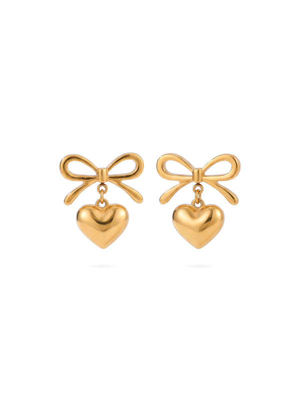 Ohrringe Fiocco d’Amore – Schleife & Herz