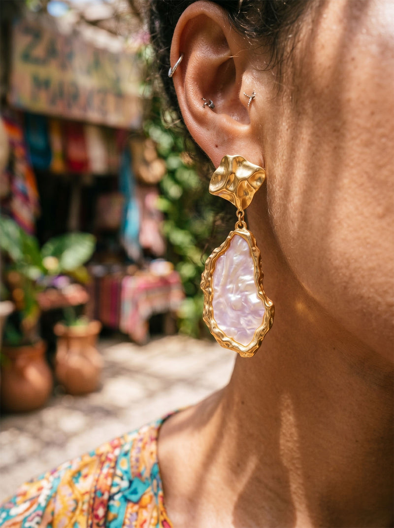 Ohrringe Moonglow Baroque – Nahaufnahme