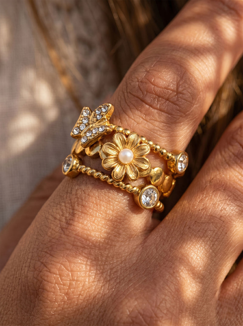 Ring Butterfly Bouquet Trio – Detailansicht