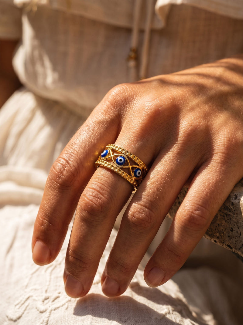 Ring Evil Eye Guardian – Nahaufnahme