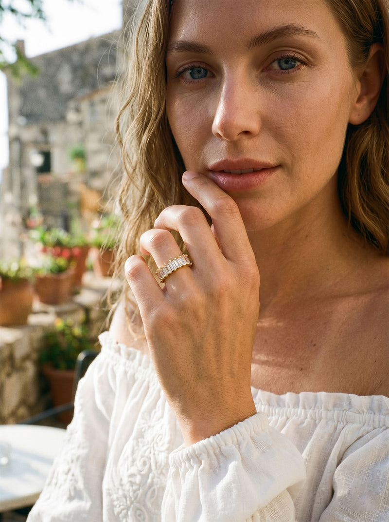 Ring Ewigkeit – Vollrangige Baguette – Detailansicht