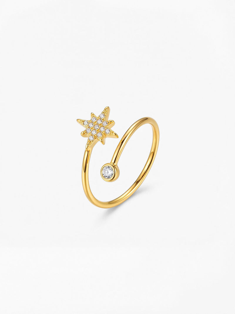 Stella Petite Stern-Ring Gold Produktbild auf weissem Hintergrund