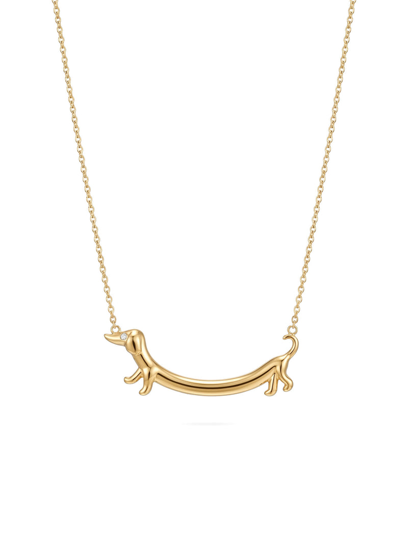 Kette Tender Heart – Herz Kette mit Perlen und offenem Herz-Anhänger, 18K vergoldet – weißer Hintergrund