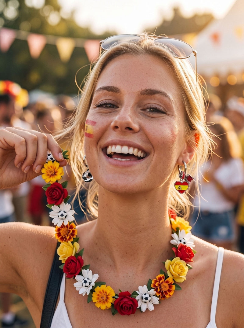 Ohrringe WM 2026 – Fußball Fan Ohrringe mit Nationalflagge – Spanien – Lifestyle 5