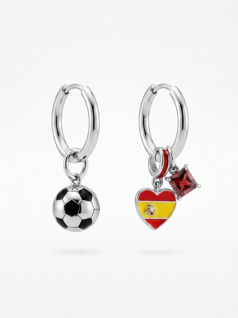 Ohrringe WM 2026 – Fußball Fan Ohrringe mit Nationalflagge – Spanien – Produktbild 1