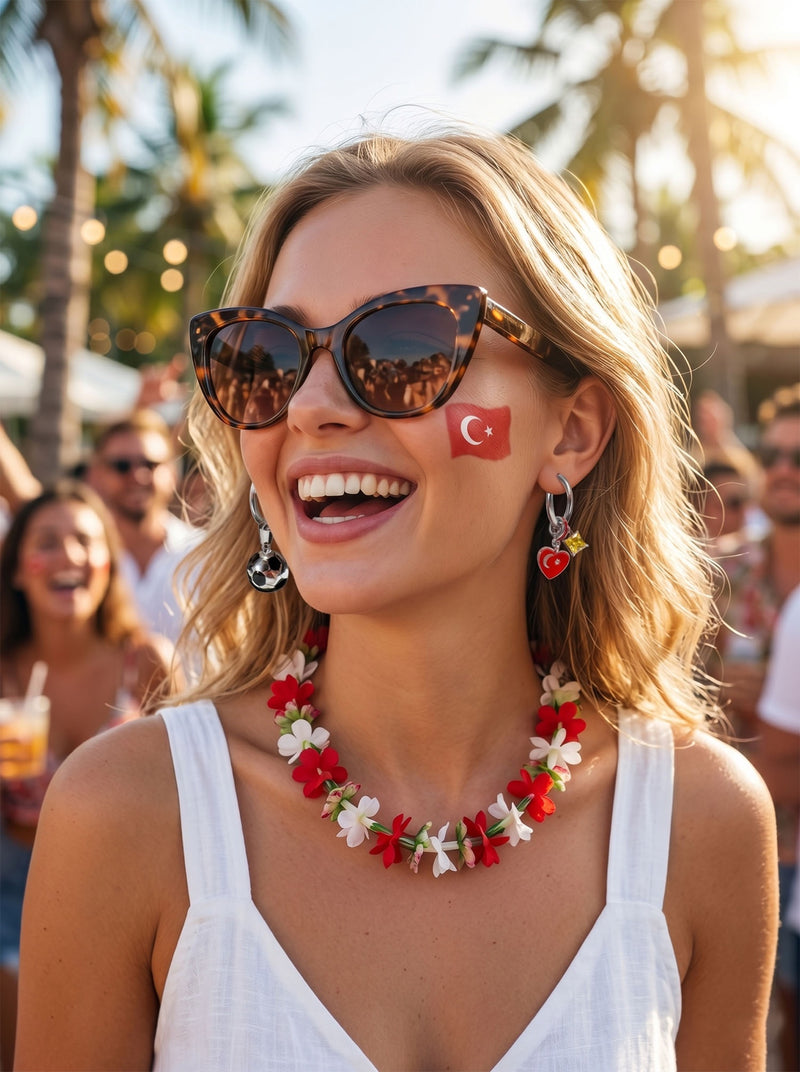 Ohrringe WM 2026 – Fußball Fan Ohrringe mit Nationalflagge – Türkei – Lifestyle 7