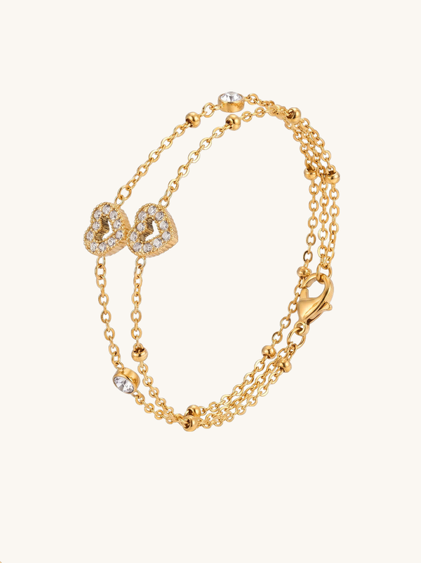 Sweetheart Layer Bracelet – Product Image on White Background