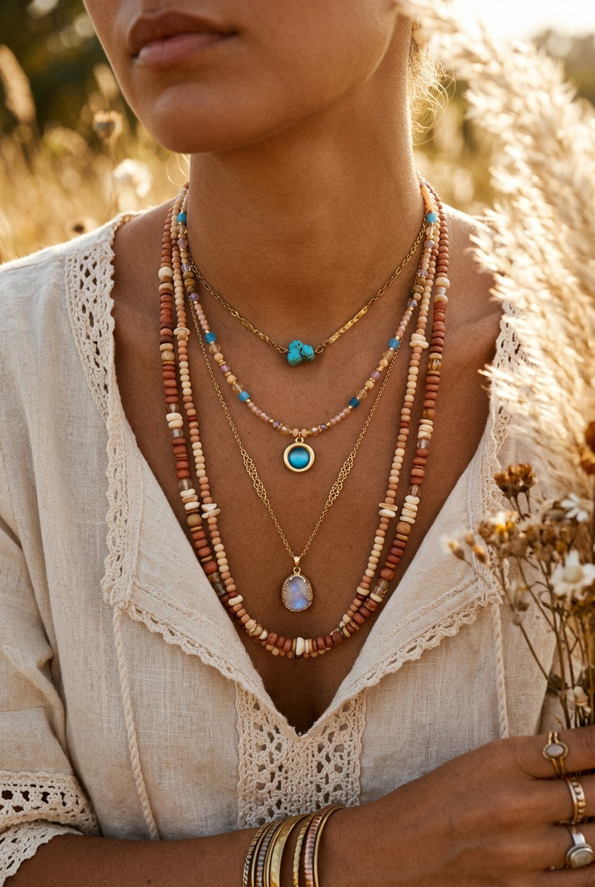 Tuerkis Schmuck Boho Layering · NemoMatheo