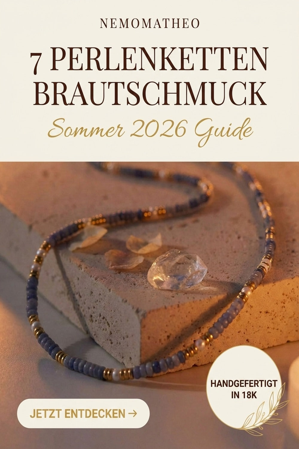 Süßwasserperlen Kette 2026 — 7 handgefertigte Modelle für Brautschmuck, NemoMatheo