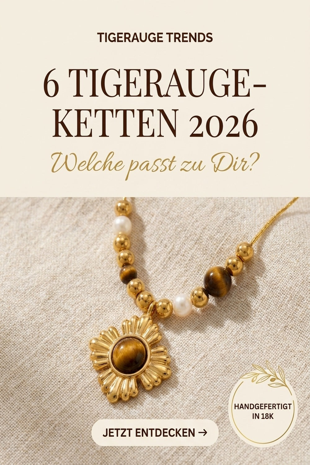Tigerauge Kette 2026 — 6 Modelle für Schutz, Erdung & Selbstvertrauen, NemoMatheo