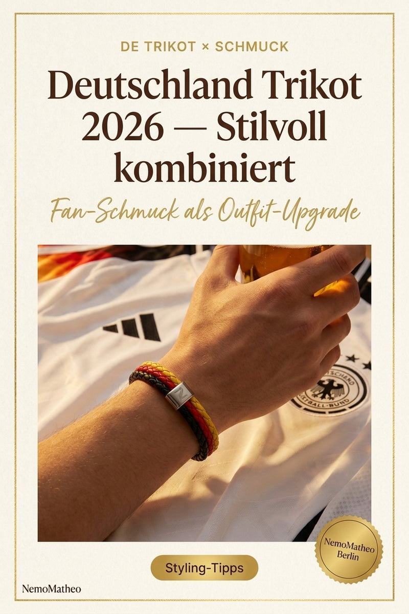 Deutschland Trikot 2026 Fan-Schmuck Styling — handgefertigt aus Berlin, NemoMatheo