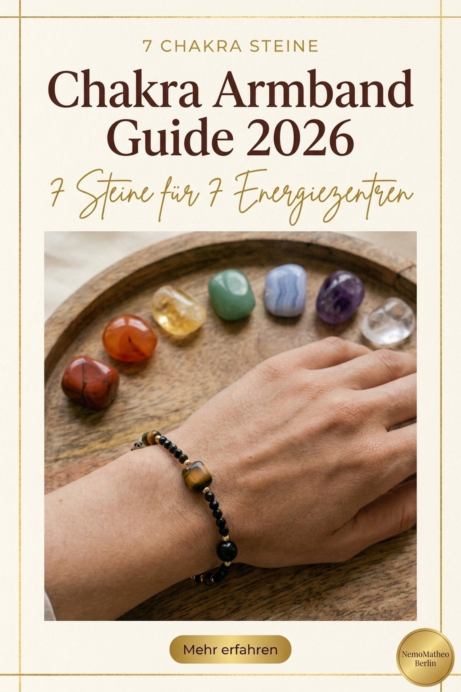 Chakra Armband 7 Steine Energiezentren-Schmuck Guide 2026 — Tradition handgefertigt, NemoMatheo Berlin