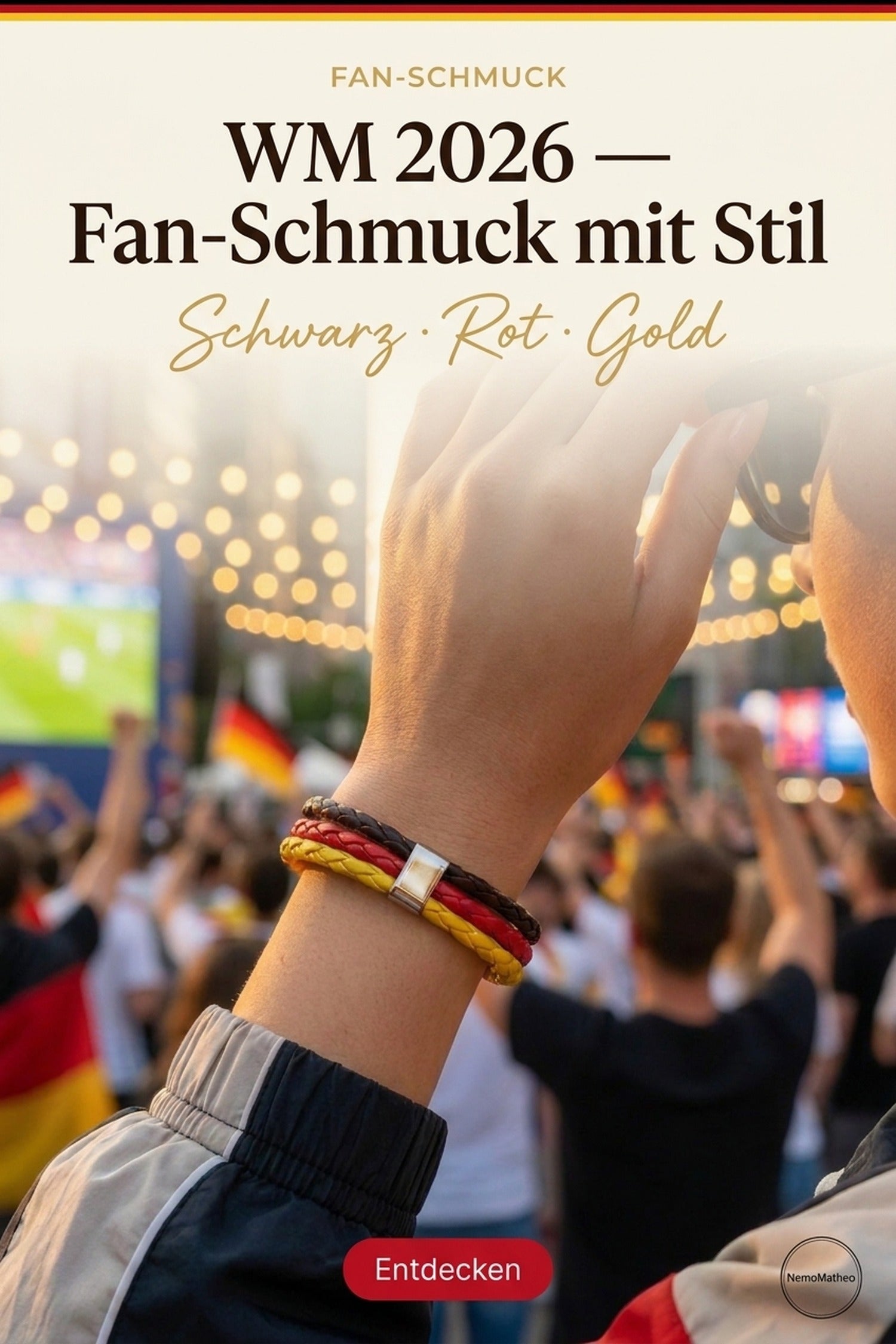 WM 2026 Fanartikel handgefertigt — Armband statt Plastik, NemoMatheo Berlin