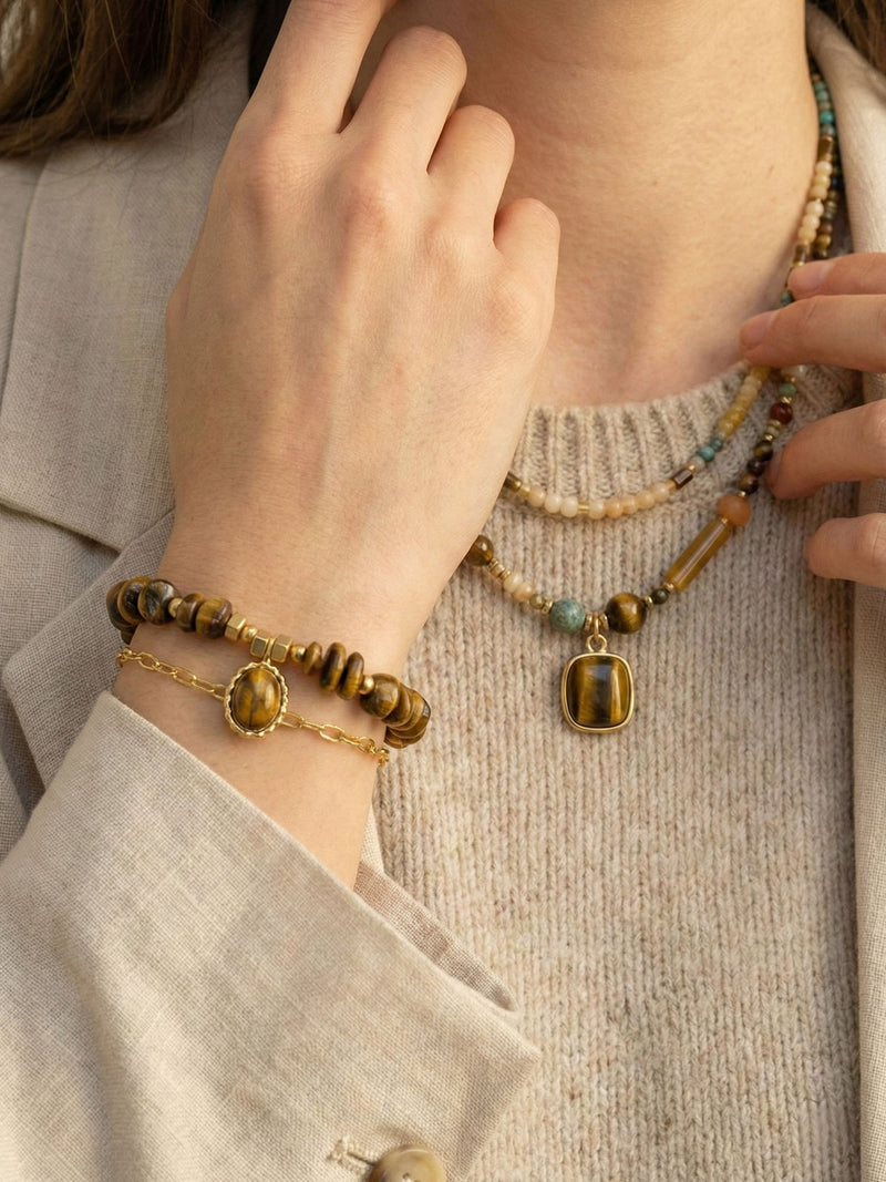 Stein und Glanz  – Armband mit Struktur und Seele