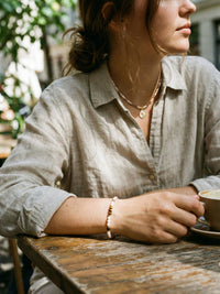 Armband Sahel – Muschel & Tigerauge