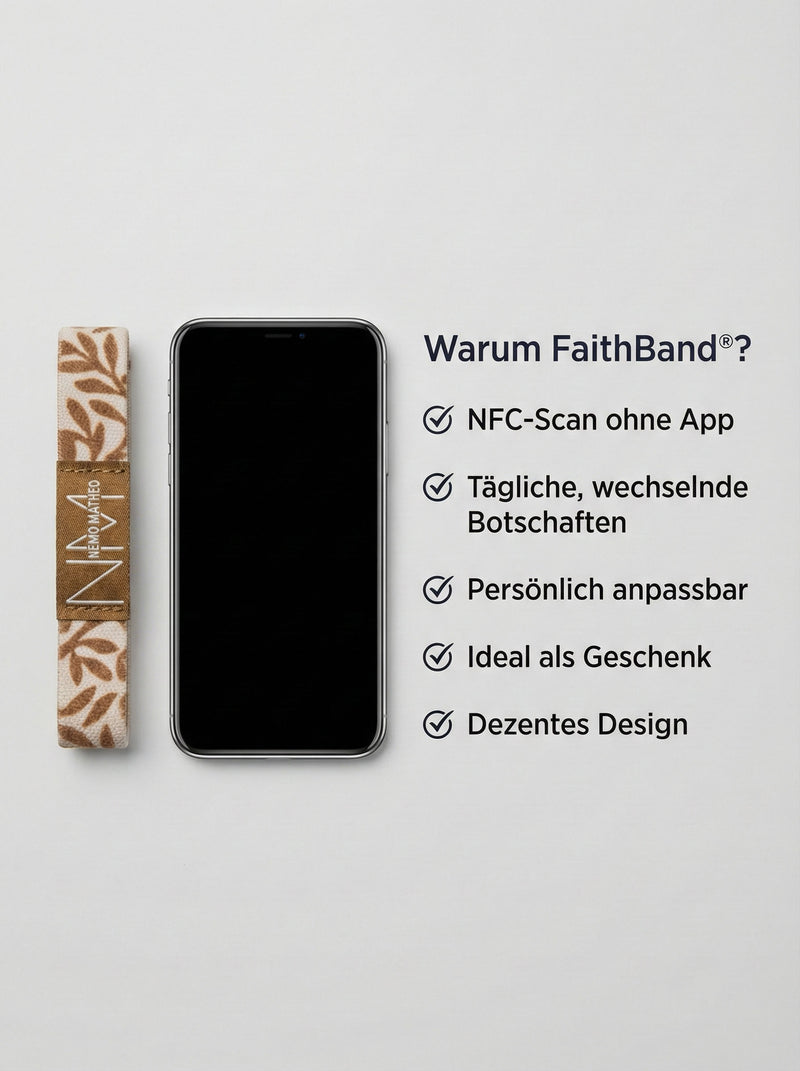 FaithBand® – Brassard NFC avec des täglicher Botschaft
