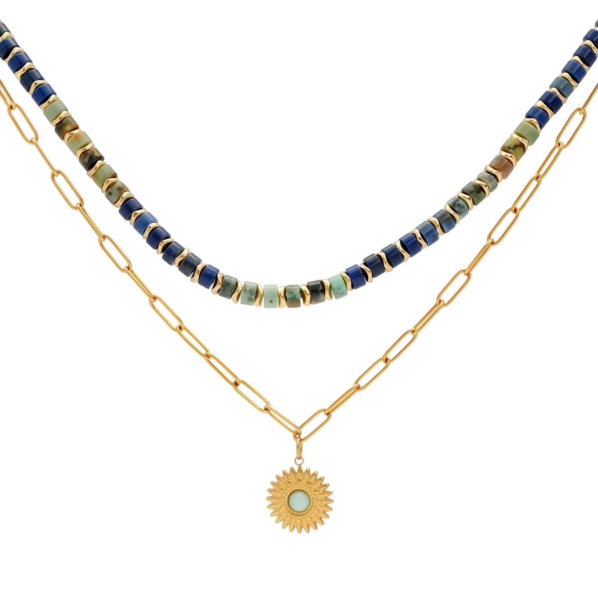 Doppel-Kette Sun & Stone