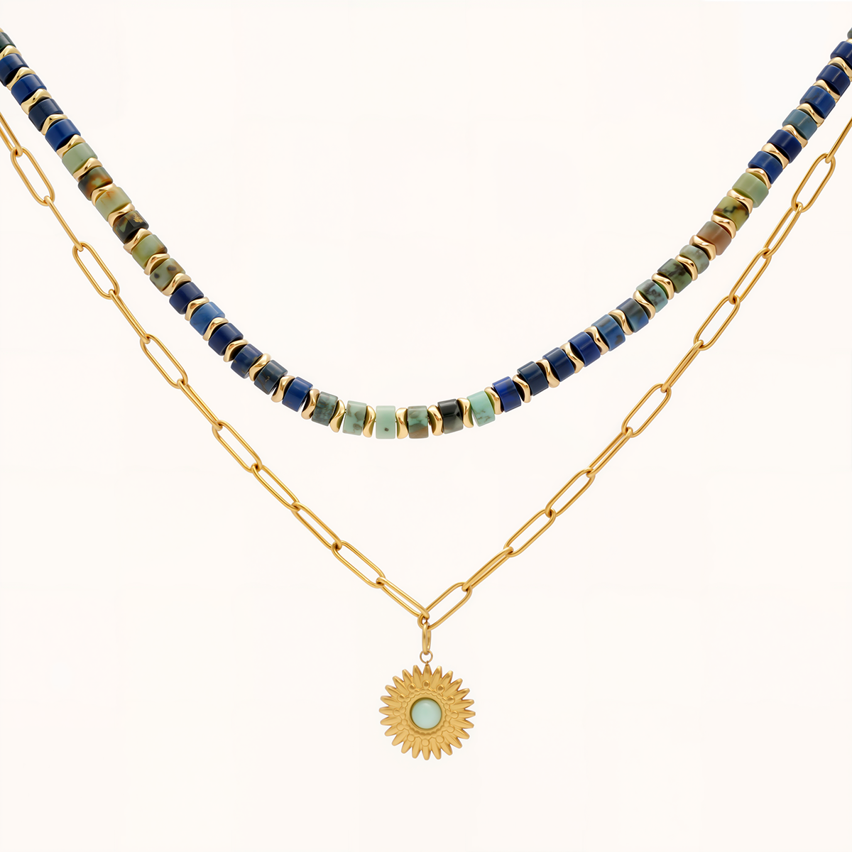 Doppel-Kette Sun & Stone