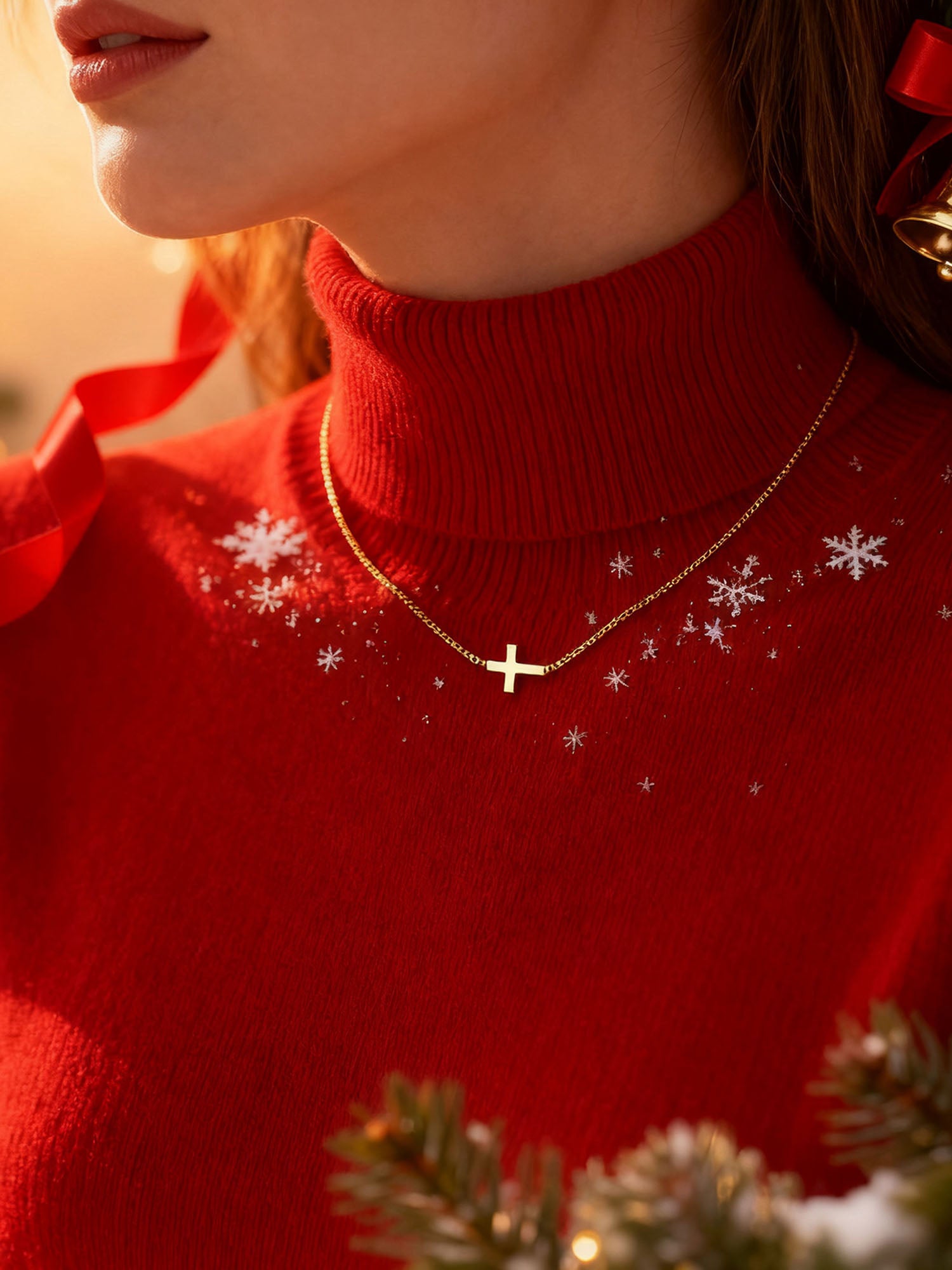 Kette Mini Golden Kreuz