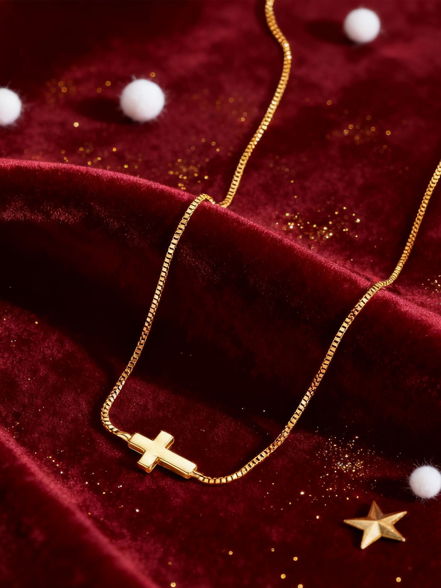 Kette Mini Golden Kreuz