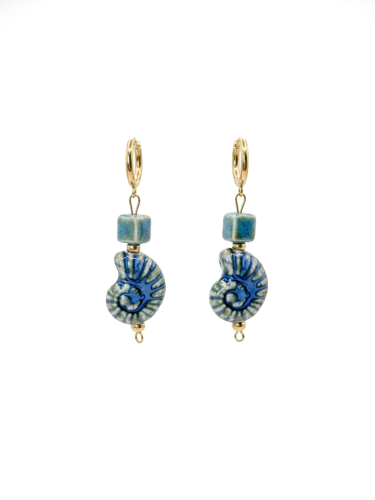 Ohrringe Mosaico Blu – Boho-Tropfen in Blau – EH49 – Ansicht 1