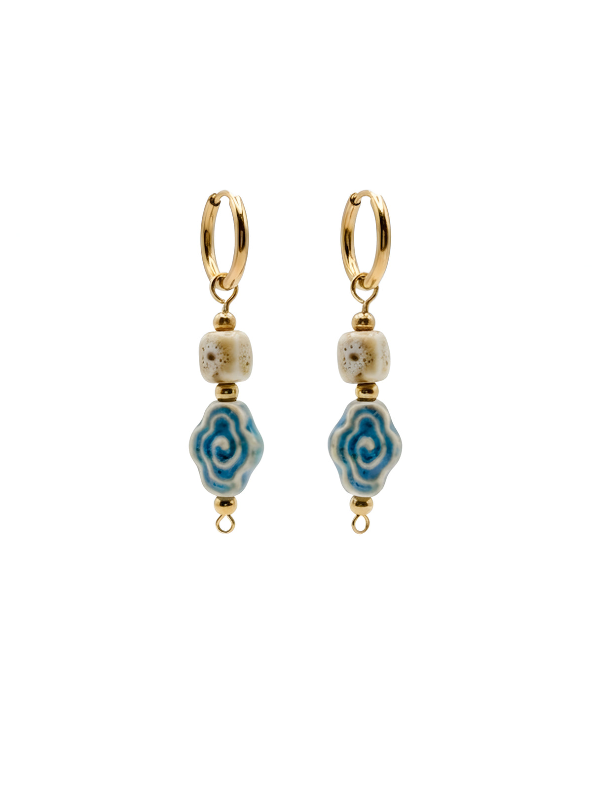 Ohrringe Mavi Nazar – Blaue Boho-Anhänger – EH50 – Ansicht 1