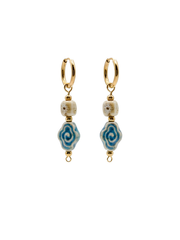 Ohrringe Mavi Nazar – Blaue Boho-Anhänger – EH50 – Ansicht 1