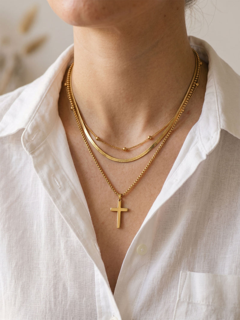 Devotion - Mehrreihige Kreuz-Kette
