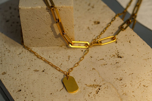 18K vergoldete Gliederketten-Duo – robust & elegant