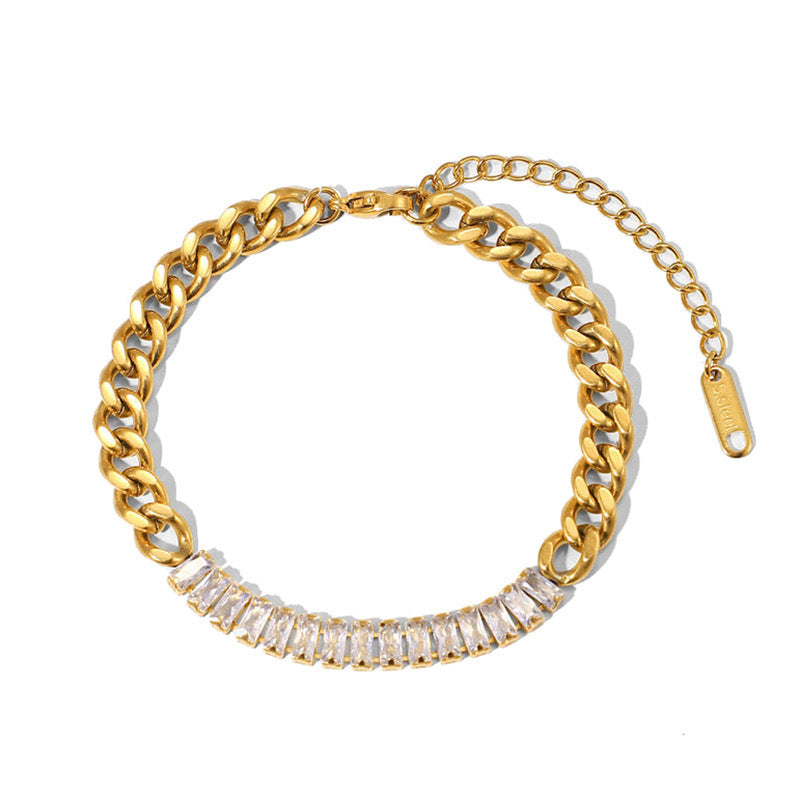 Lichtspiel Armband – Gold & Kristall