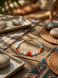 Armband Cielo Terra – Türkis- und Korallentöne – SL58 – Ansicht 8