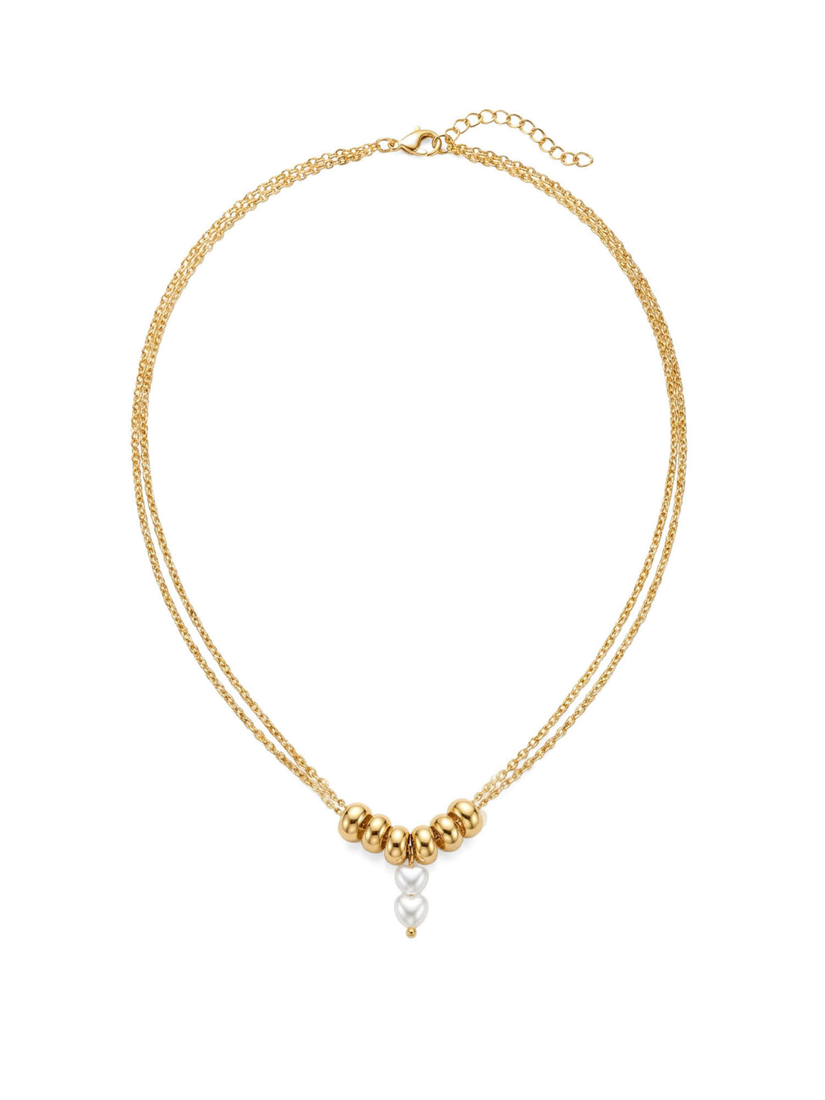 Kette Trèfle Perlé – Zarte Kette mit Perlenakzent – XL125 – Ansicht 1