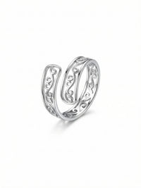 Arabesque Offener Ring Silber Produktbild auf weissem Hintergrund