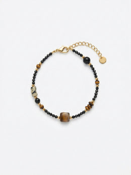 Armband Eclipse – Tigerauge & Obsidian