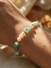 Armband Perlenmeer Apatit – Detailansicht