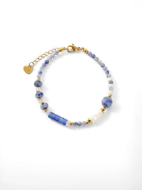 Armband Santorini - Stein und Muschel Produktbild auf weissem Hintergrund
