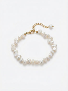 Pure Pearl Harmony – Handgefertigtes Süßwasserperlen-Armband