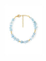Armband Wellen – Aquamarin-Chips