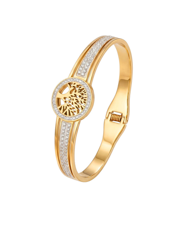 Armreif Baum des Lebens – Sacro Arbor Gold – Produktbild auf weißem Hintergrund